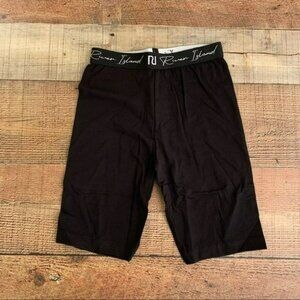 River Island girls black elastic waistband cotton cycling shorts - 9/10YRS